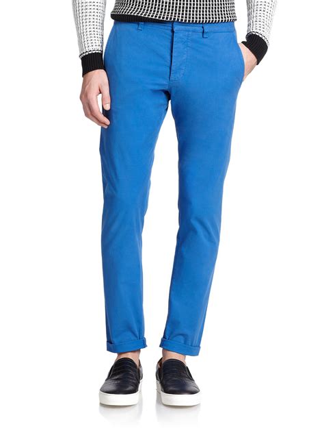 men's slim fit blue chino.